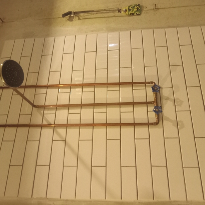 Shower head and tile