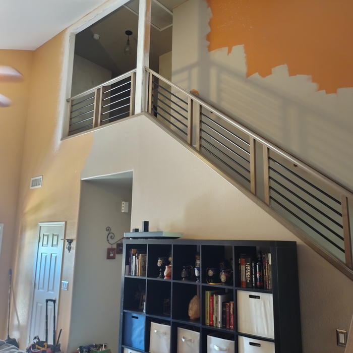 Horizontal modern railing