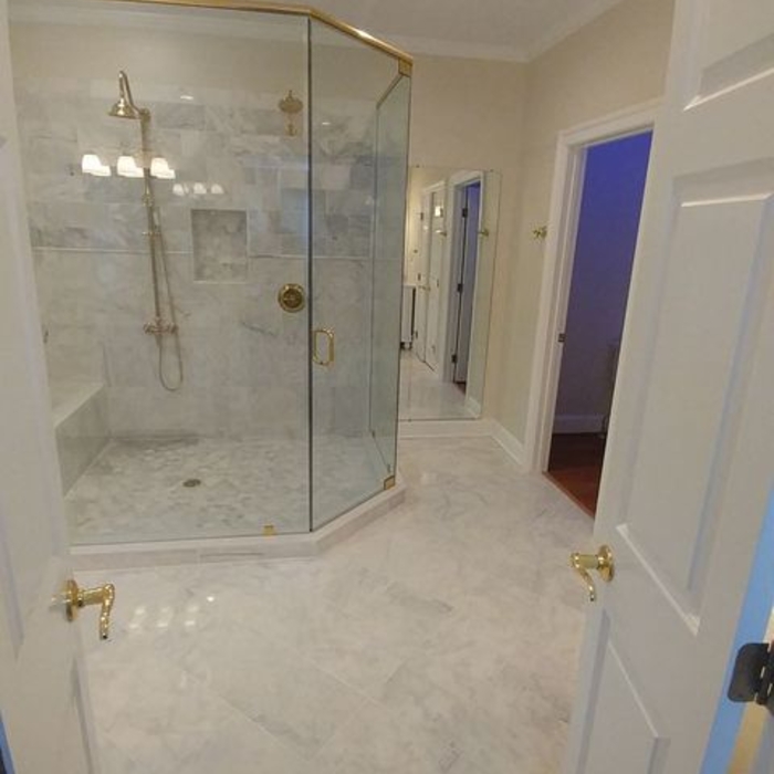 Heated marble floor
