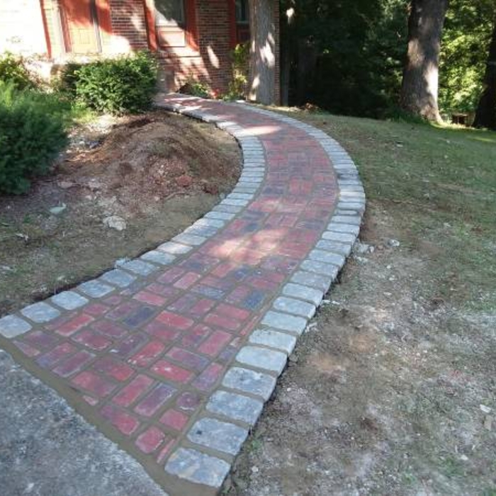 Sidewalk With Pavers