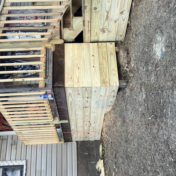 Enclosed deck and built rails