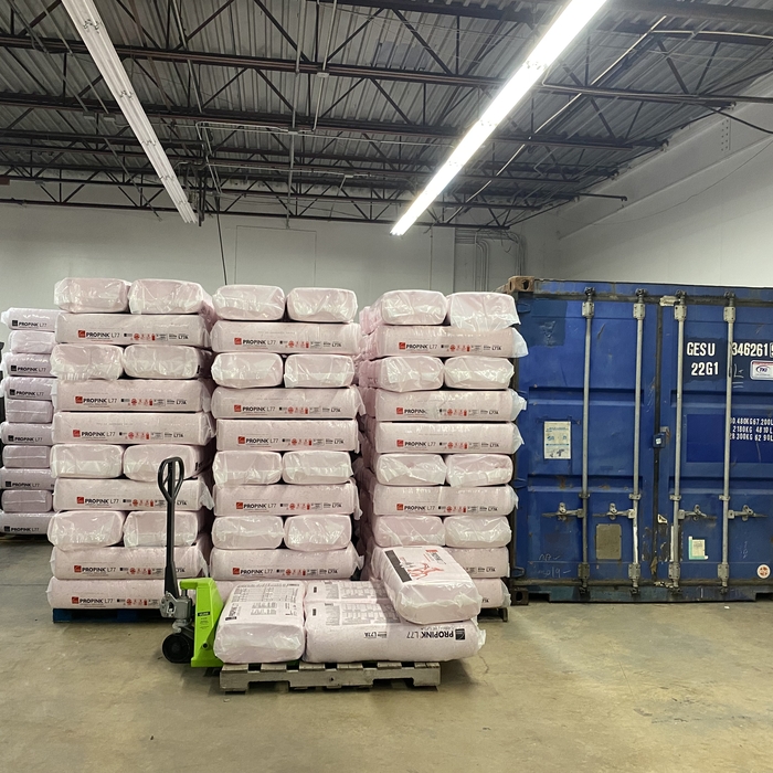 Fresh attic insulation ready to be installed