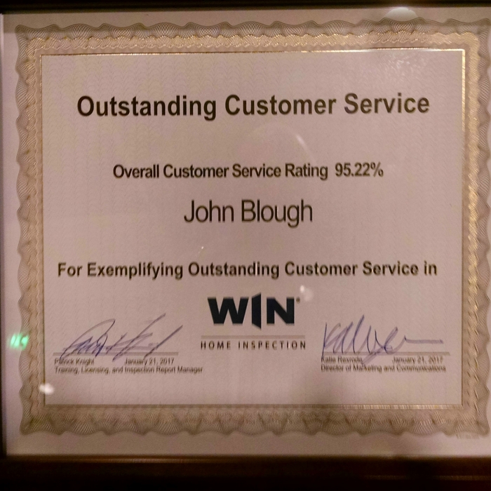 Outstanding Customer Service award 5 yrs in a row