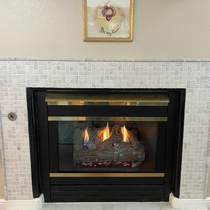 Fireplace after service