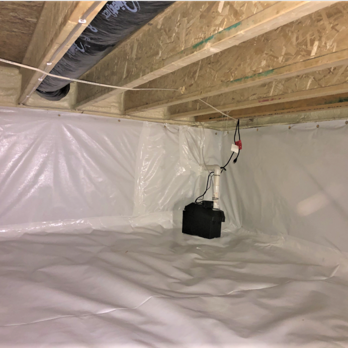 Encapsulation &amp; Sump Pump Install