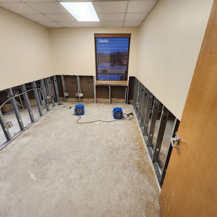 Demolition complete, Equipment Setup.