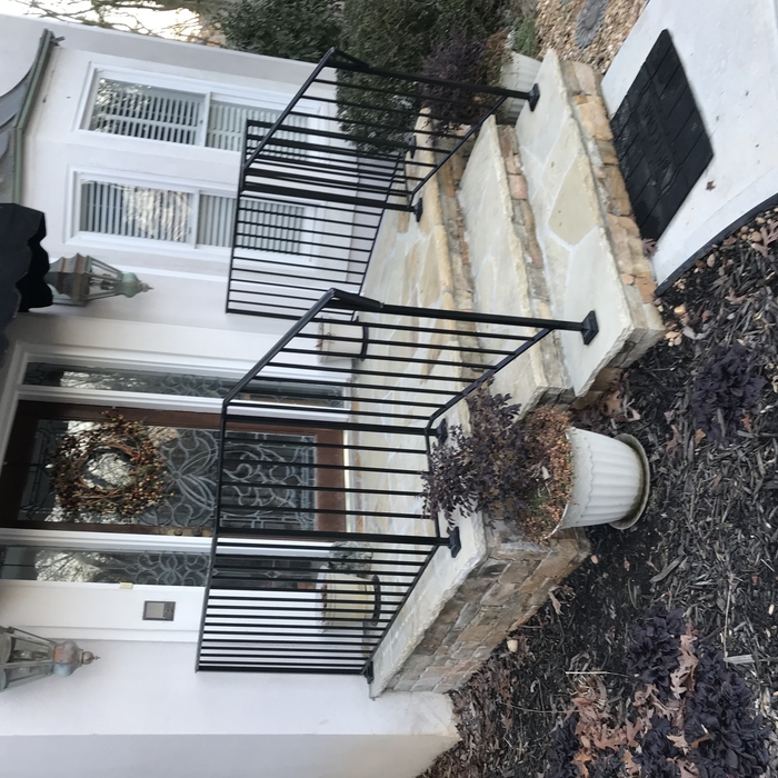 Custom wrought iron handrail.