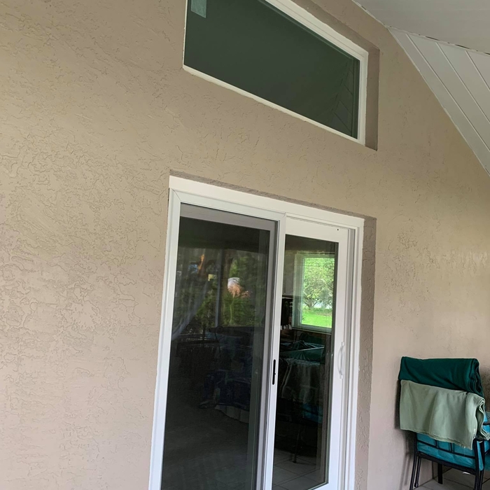 Storm Impact Sliding Glass Door &amp; Fixed Window