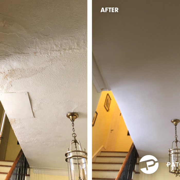 Drywall repair before &amp; after