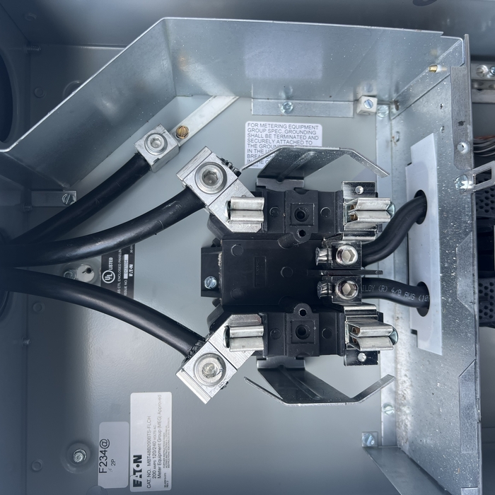 close up of m meter main