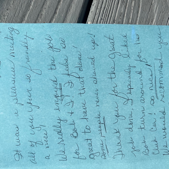 Customers Thank you letter