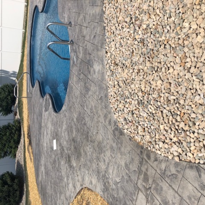 Stamped Area Around Pool