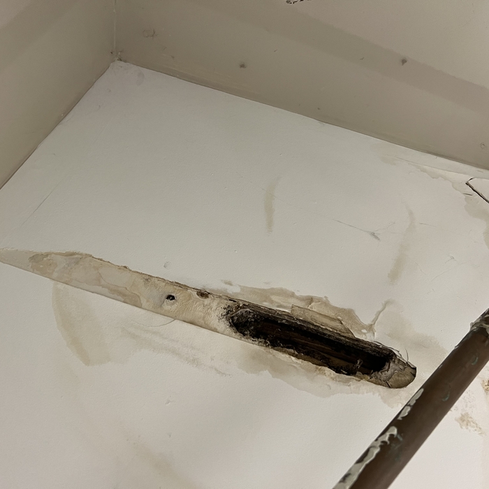 Damaged ceiling