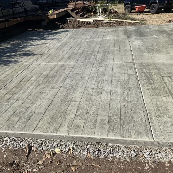 Wood stamp patio