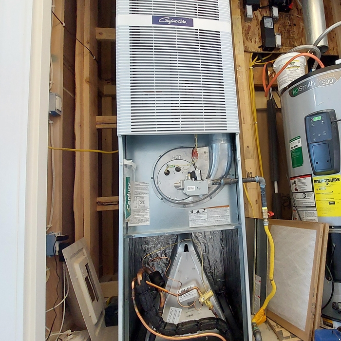 new Install heating and air conditioning.