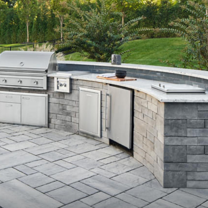 Patio and kitchen