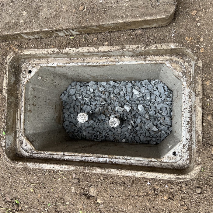 outdoor junction box installed