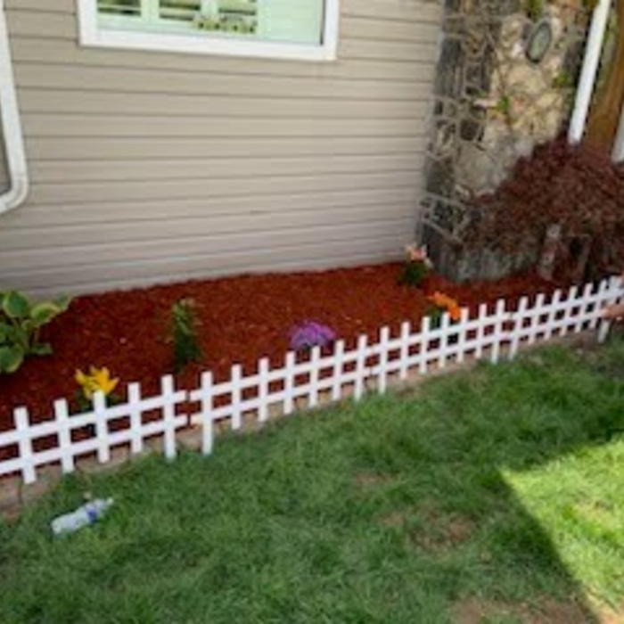 Red Mulch Bed