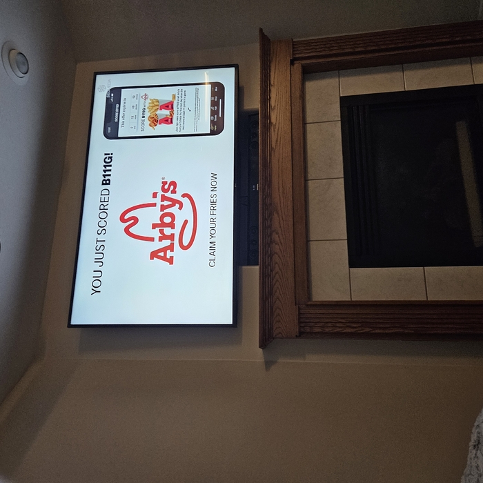65&quot; TV mantle mount install above fireplace