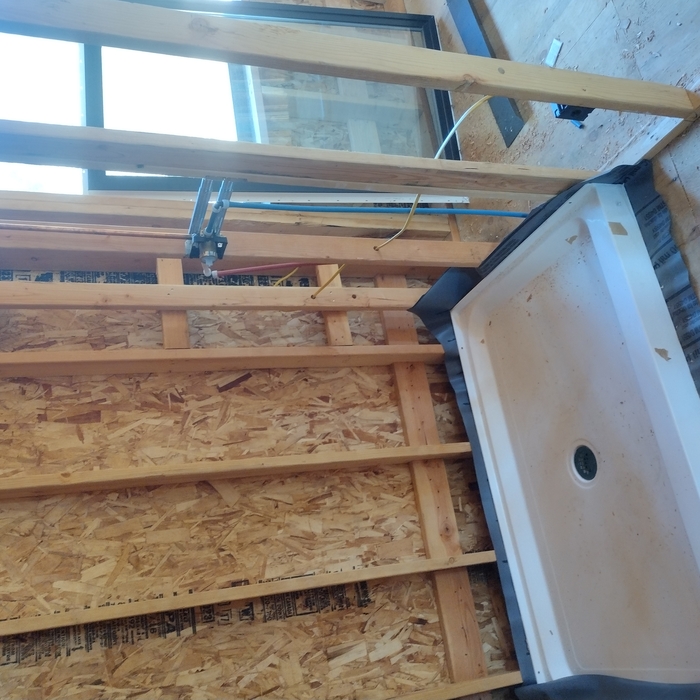 Shower pan and valve install