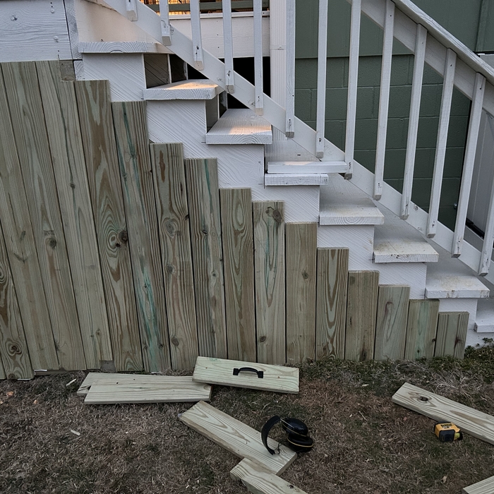 Back deck underpinning