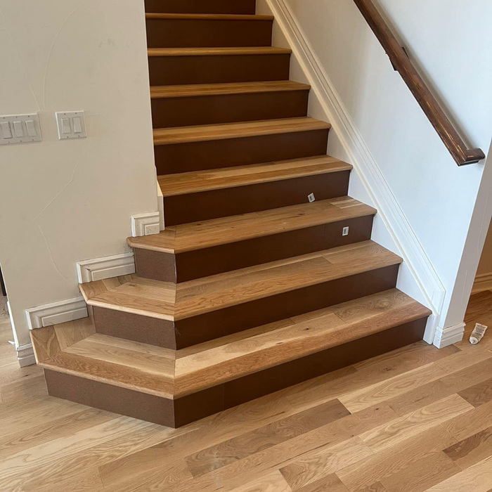 Hardwood staircase