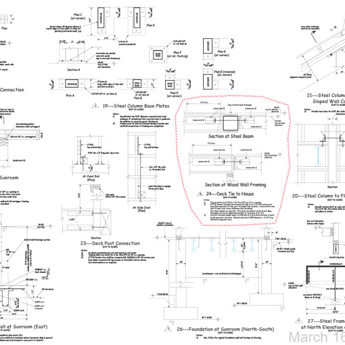 Additional sections and details