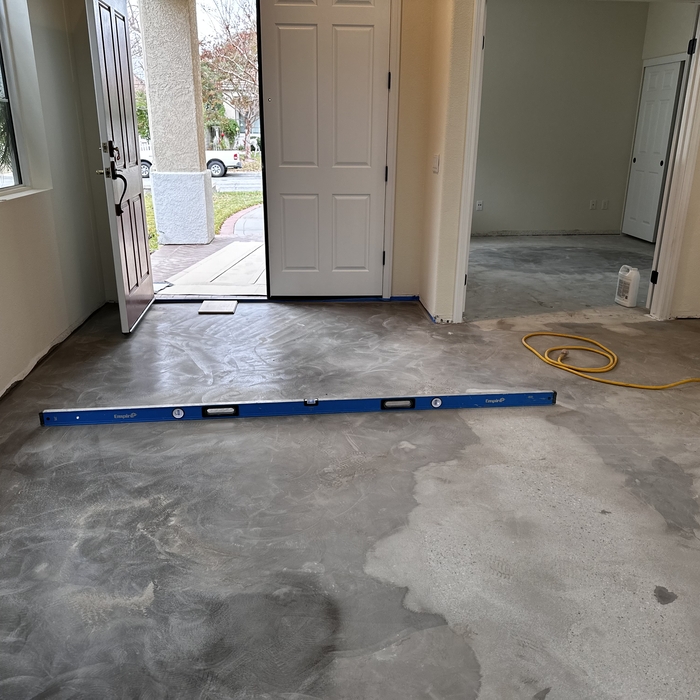 preparing the floor