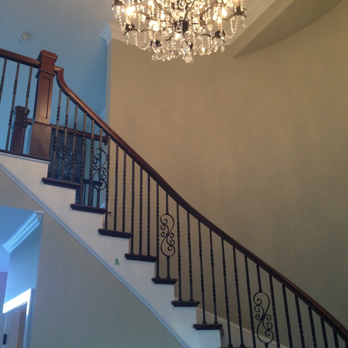 curved railing and staircase