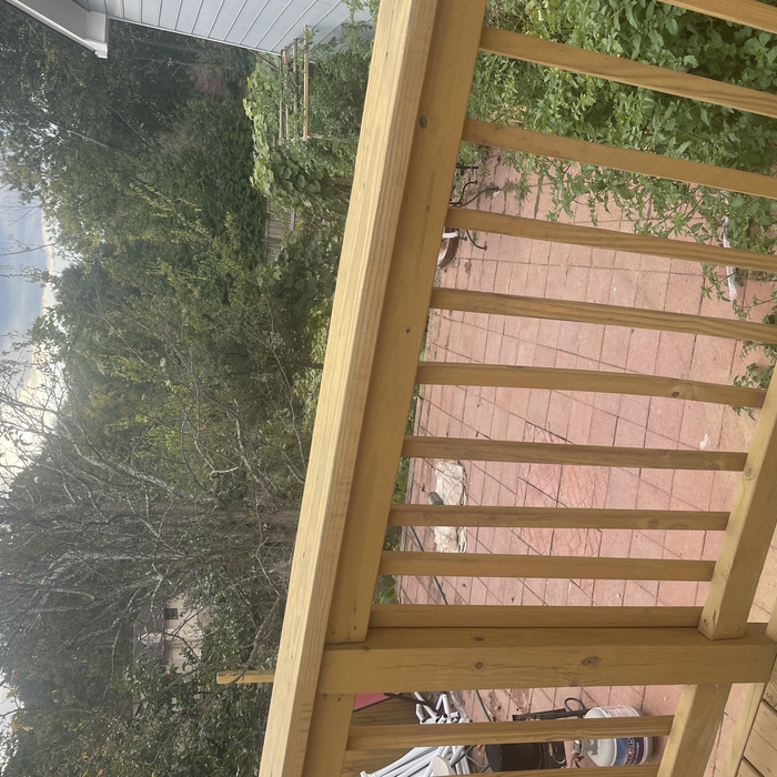 Deck stained