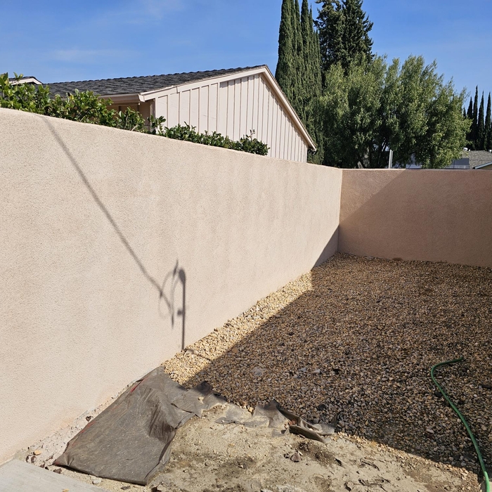 Stucco Block Wall