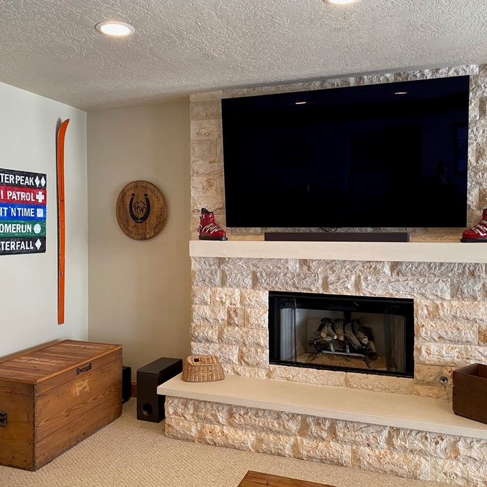 Hung TV and decor