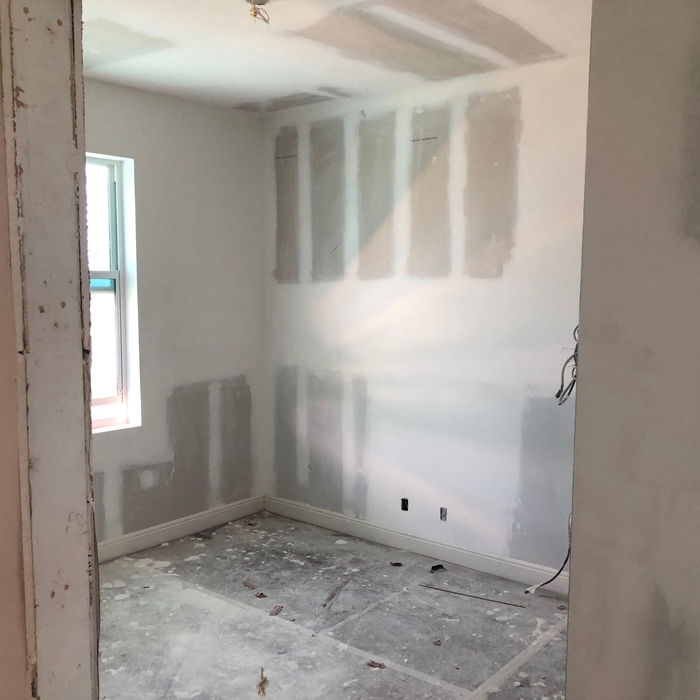 Installed drywall in remodel addition