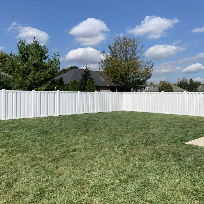 White vinyl privacy