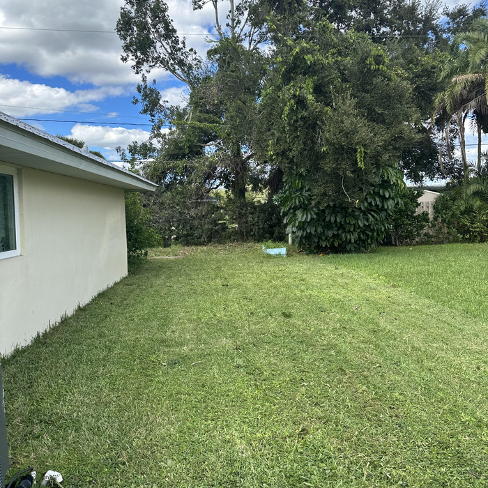 trimmed lot line