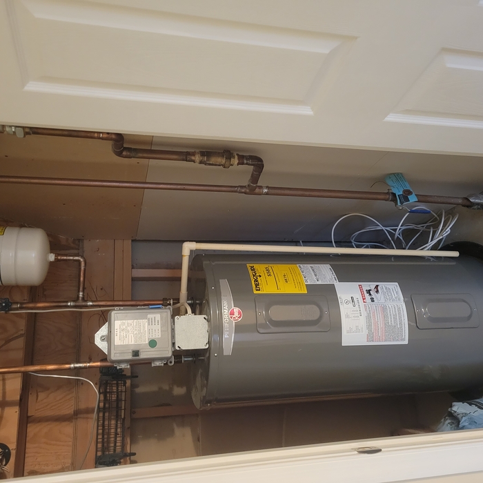 After replaced 2- element on electric water heater