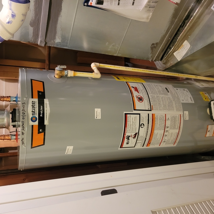 Replace 50 Gallons gas water heater tank.