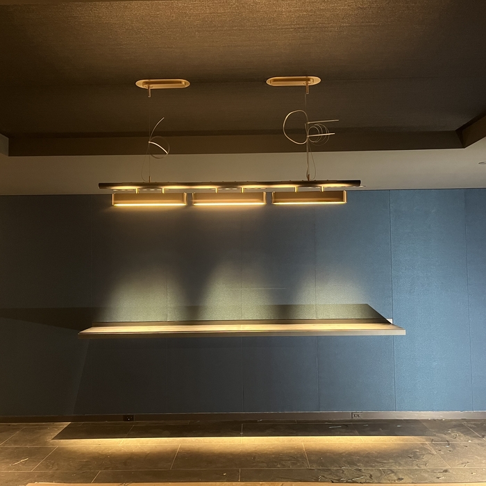 pool table area fabric walls
