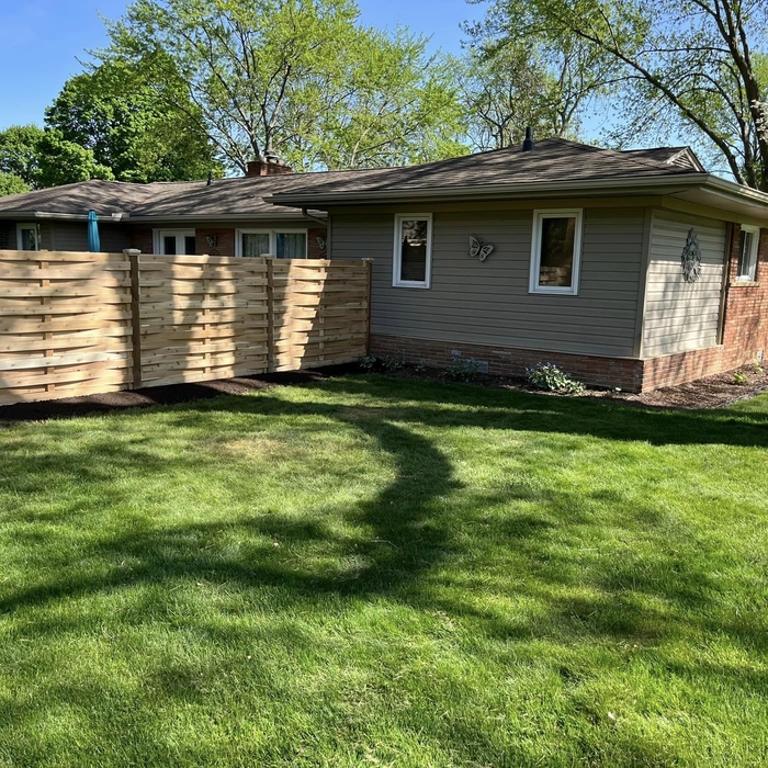 Custom 5 foot tall privacy fence.