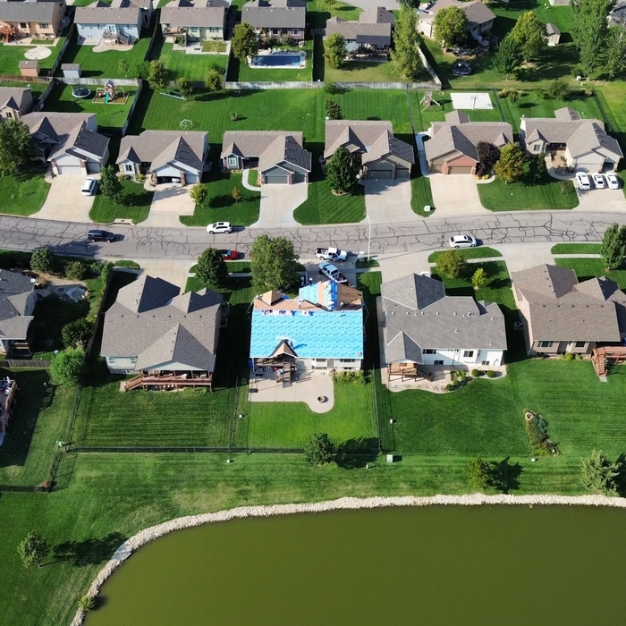 Sky-High view of HD Roofing work