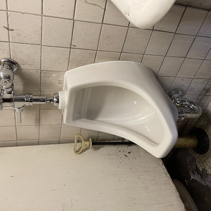 New urinal installed