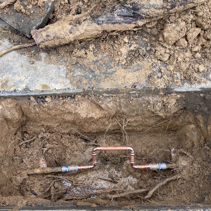 Water pipe repaired