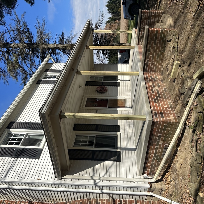 Concrete porch installation