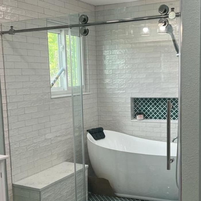 Custom shower curb
