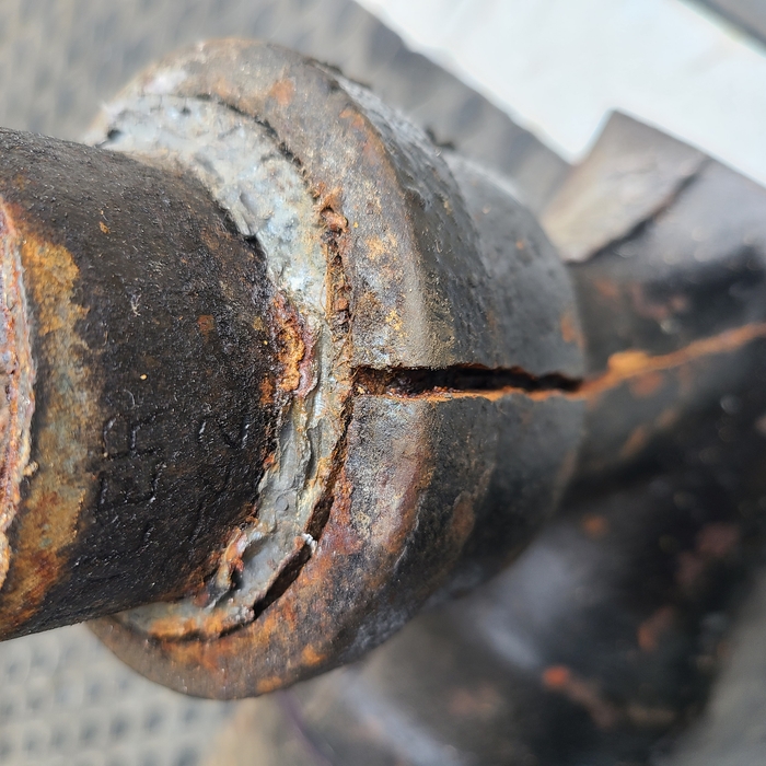 Close Up of Cracked Pipe