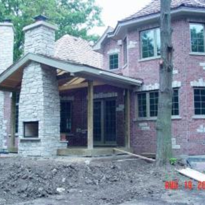exterior fireplace