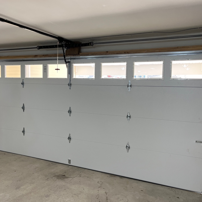 Inside view of new garage door!