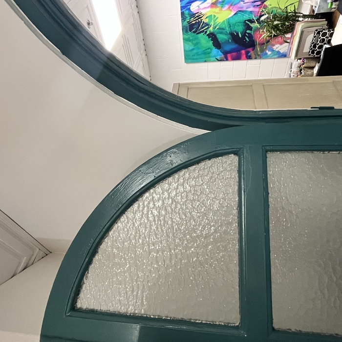 Vintage Arched Door and Smooth Drywall