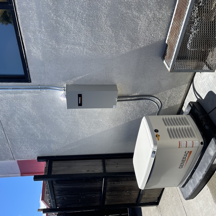 Generator and transfer switch installed