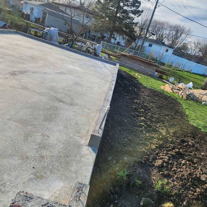 New garage foundation and floor install